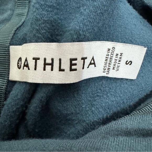Athleta Sweater Womens Oversized Blue Purana Wrap Sweatshirt Hoodie - Picture 7 of 7